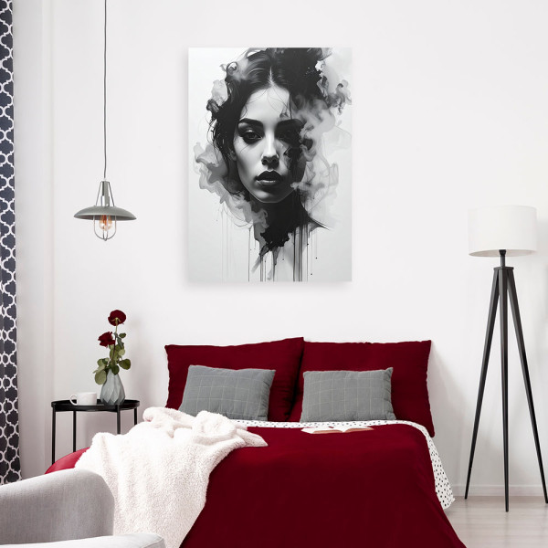 Nowoczesny obraz do salonu sypialni, Abstrakcja Kobieta portret 20x30