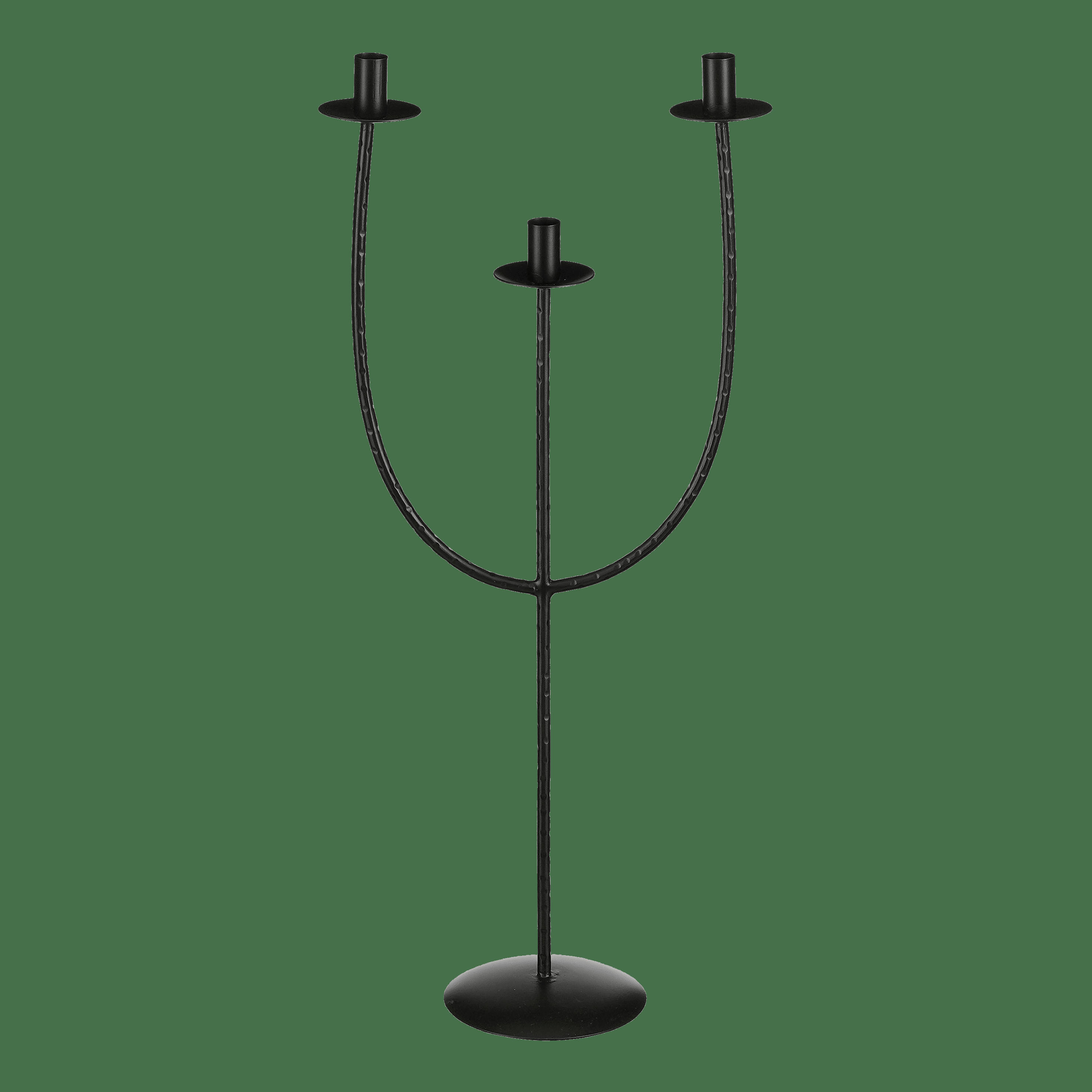 KANTAS - Bougeoir en métal noir H73