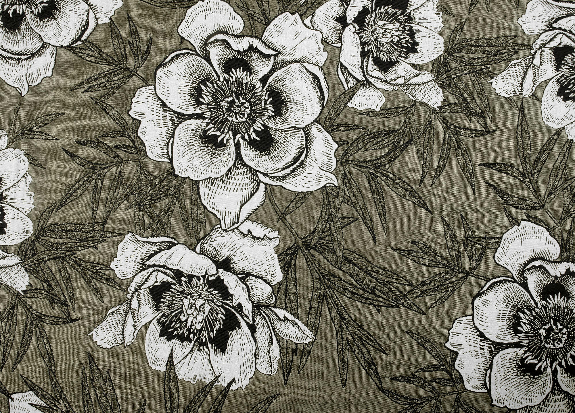 PEONIA - Rideau d'ameublement 140x260cm Vert kaki