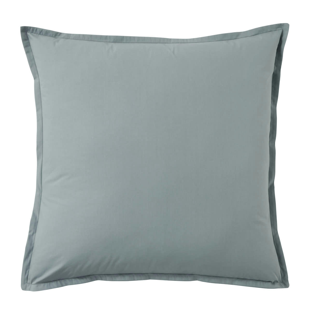 CÉVENNES - Taie d'oreiller unie en coton vert d'eau 64x64