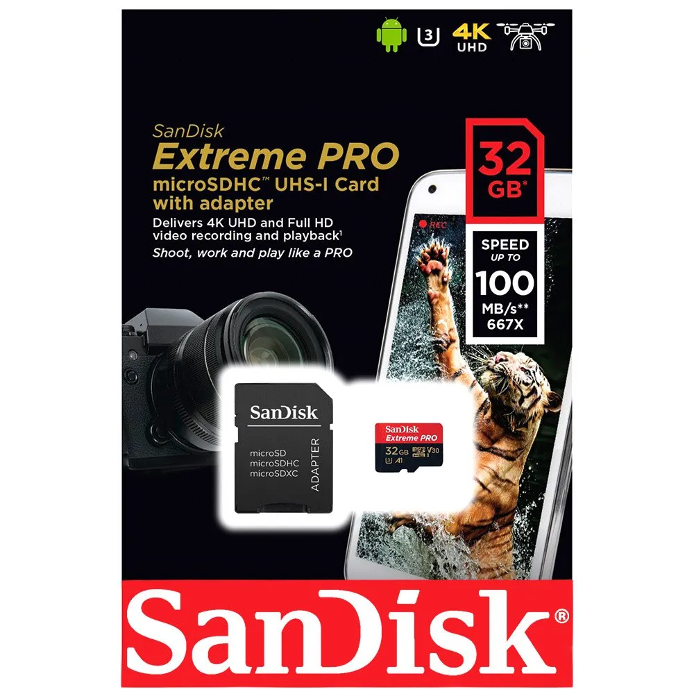 Sandisk Micro SDHC A1 100MB 32GB Extreme Pro memory card