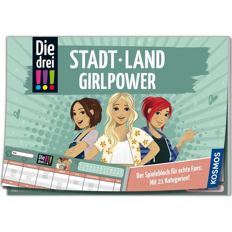 Kinderspiel Die drei !!! Stadt Land Girlpower