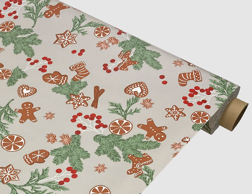 Wachstuch Lebkuchen Beige