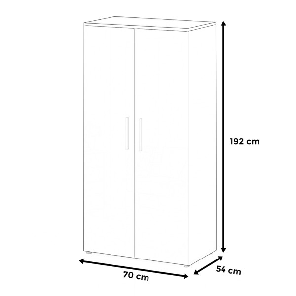 Szafa do salonu sypialni jola 70cm garderoba czarny połysk