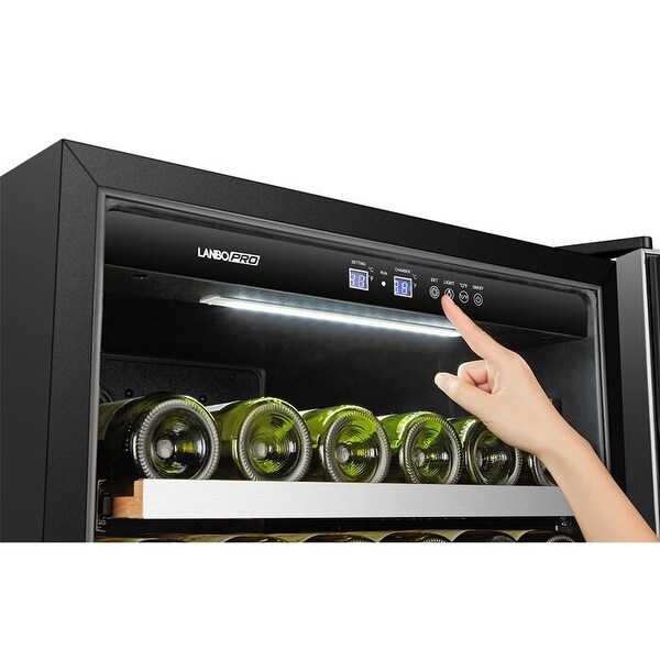 LanboPro Stainless Steel Single Zone Wine Cooler 164 Bottles Capacity
