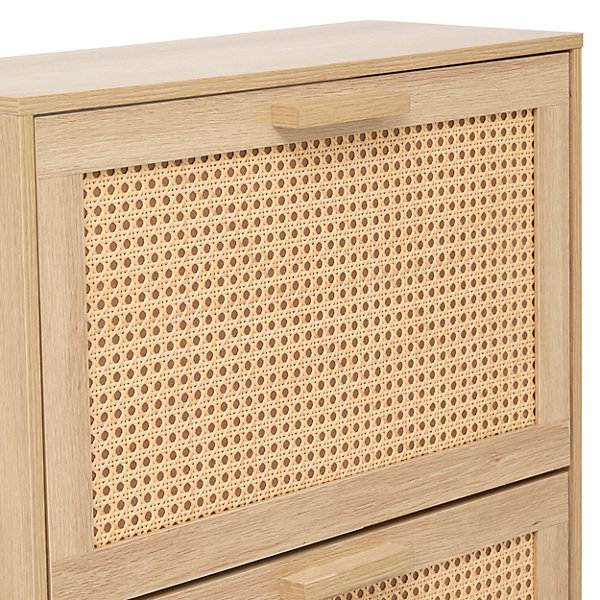 Meuble rangement chaussures 3 niveaux en bambou l. 60 x H. 113 x P. 24 cm 5five Simply Smart