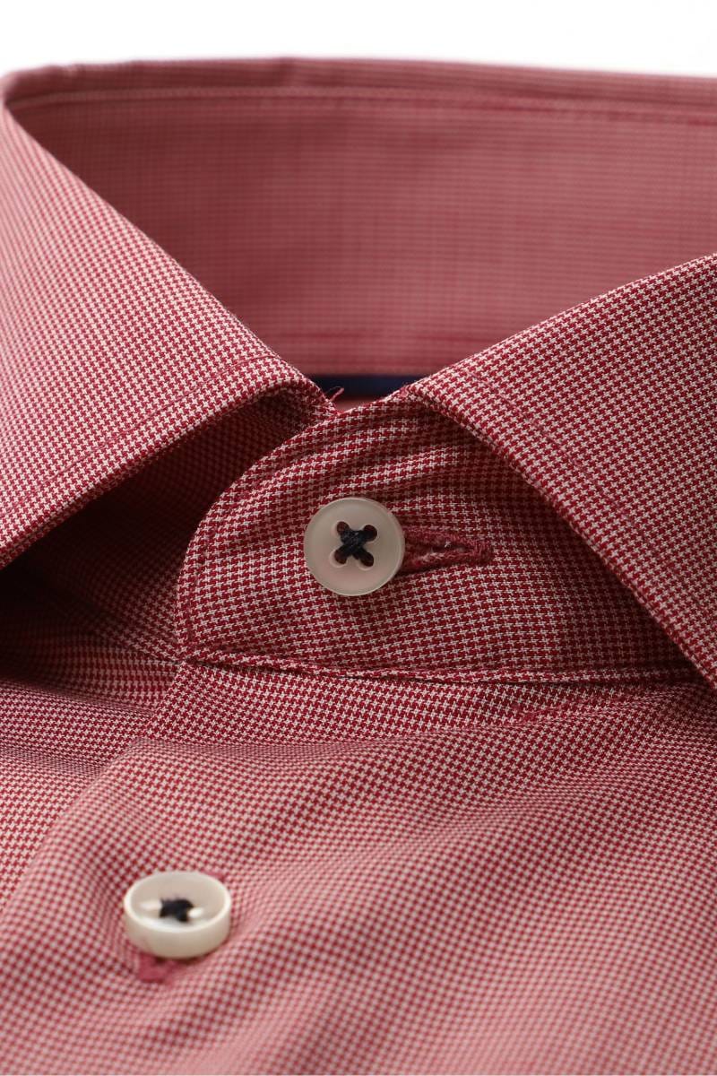 ETERNA Comfort Fit Tencel Hemd rot, Strukturiert