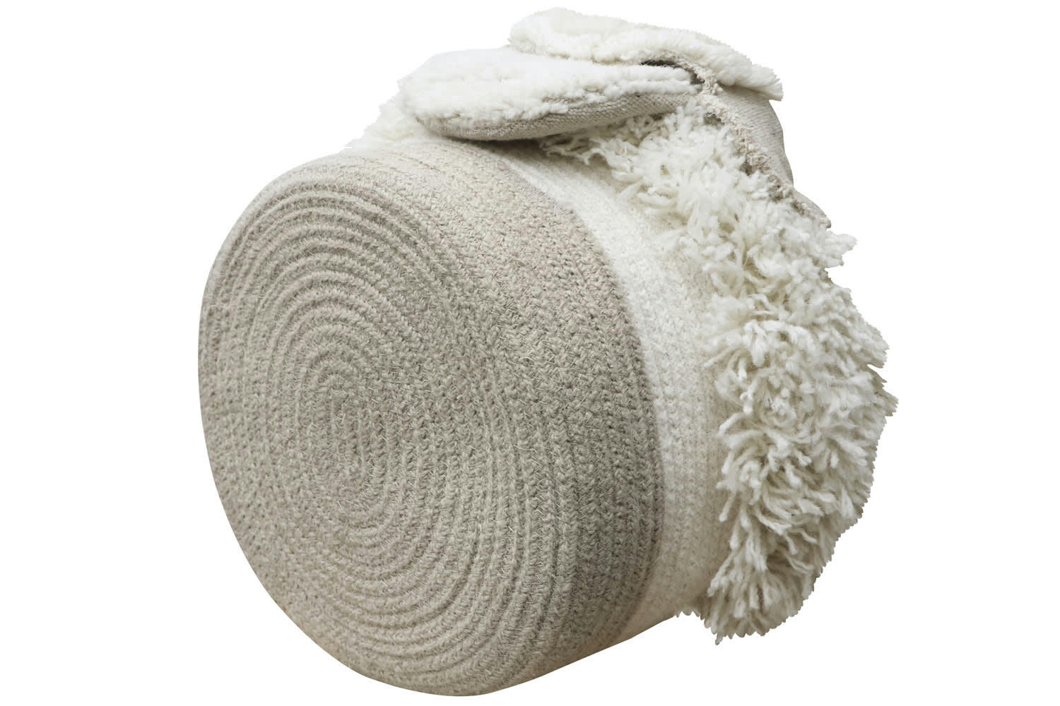 - Panier de rangement en laine mouton (30 x 27 cm)