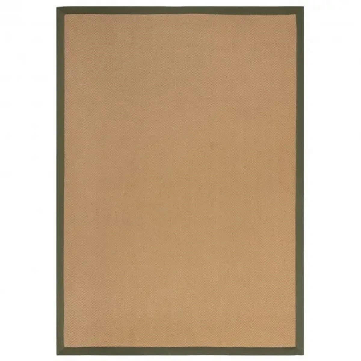 RIKA - Tapis de salon en jute vert kaki 120x170 cm