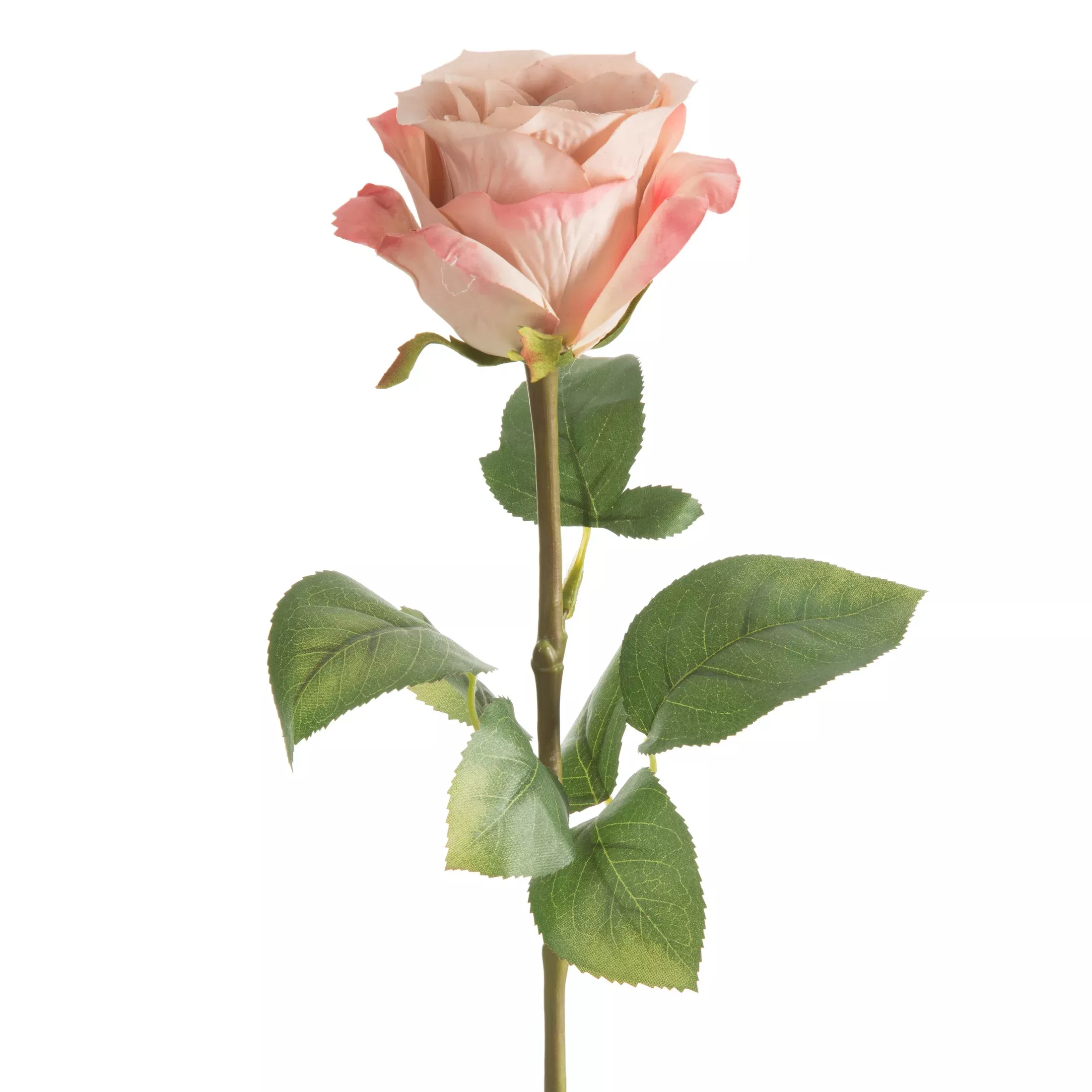 Kwiat sztuczny róża pudrowo różowa 67 cm