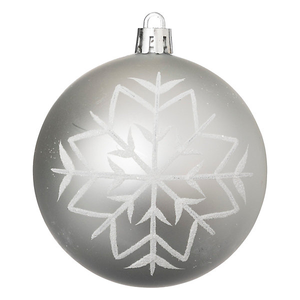 Boules de Noël Colorama de Noël lot de 8 en plastique D8cm argent blanc - Atmosphera