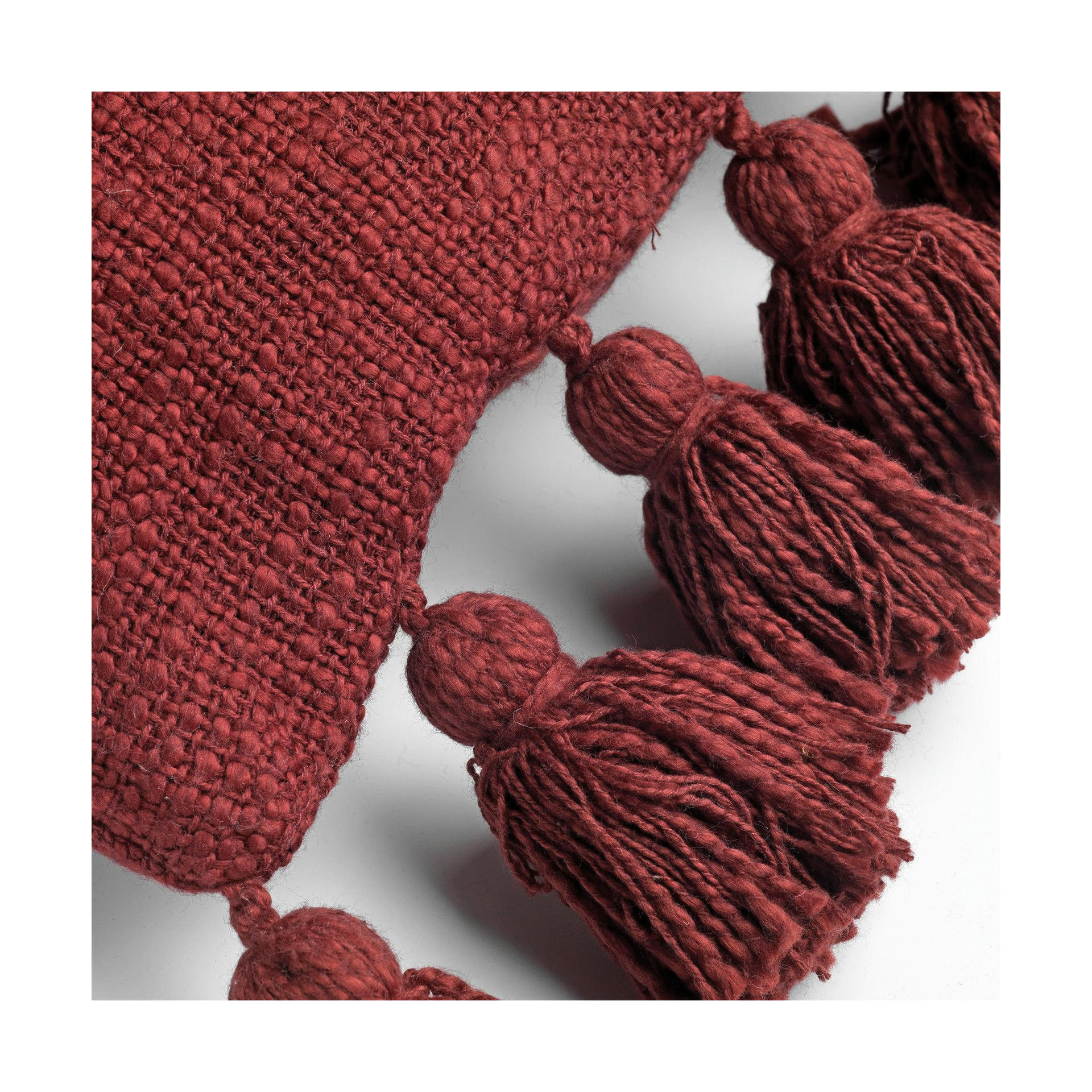 RUBY - Housse de coussin rouge en coton-45x45 cm uni