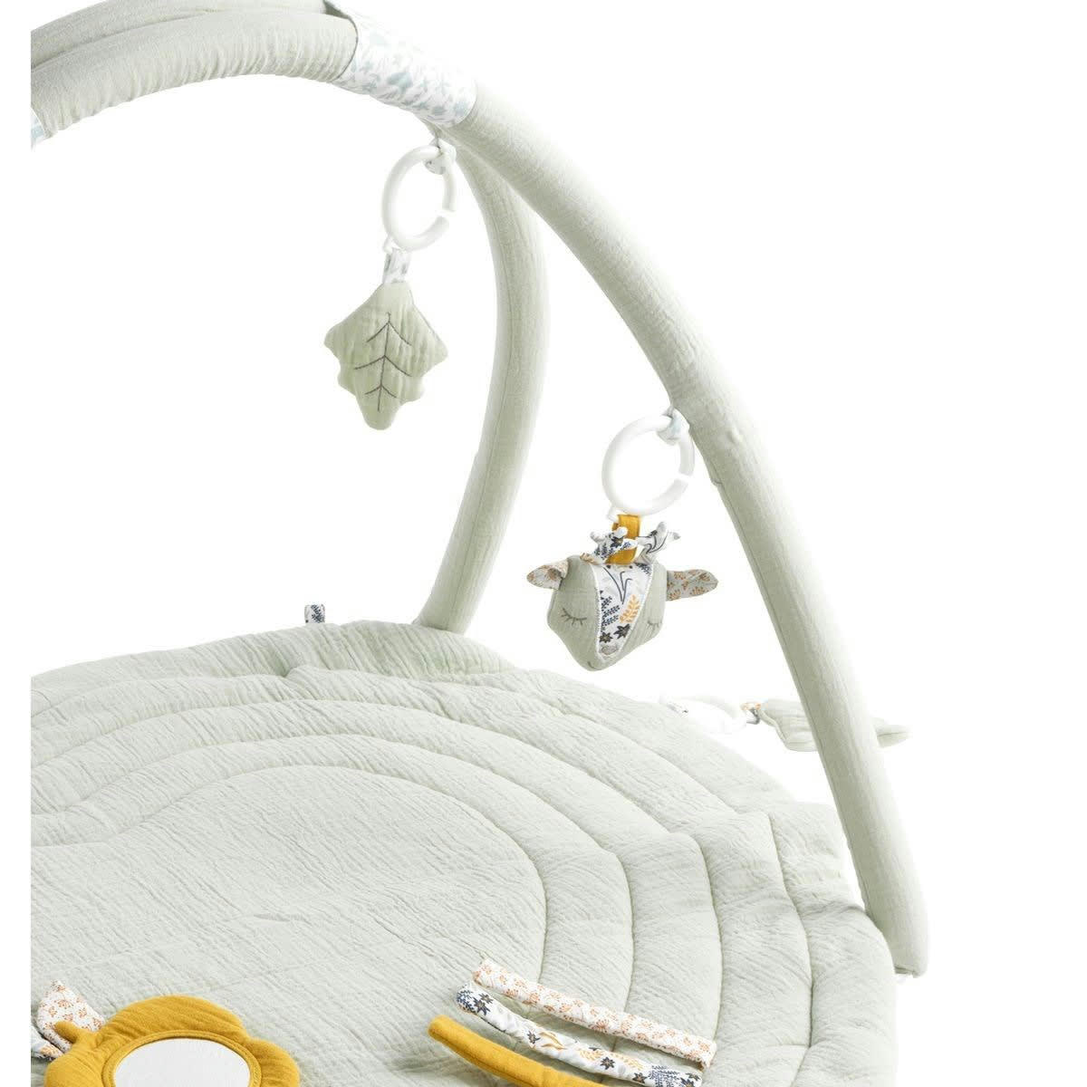 PROMENONS NOUS - Tapis d'éveil 78x78cm en coton vert tilleul