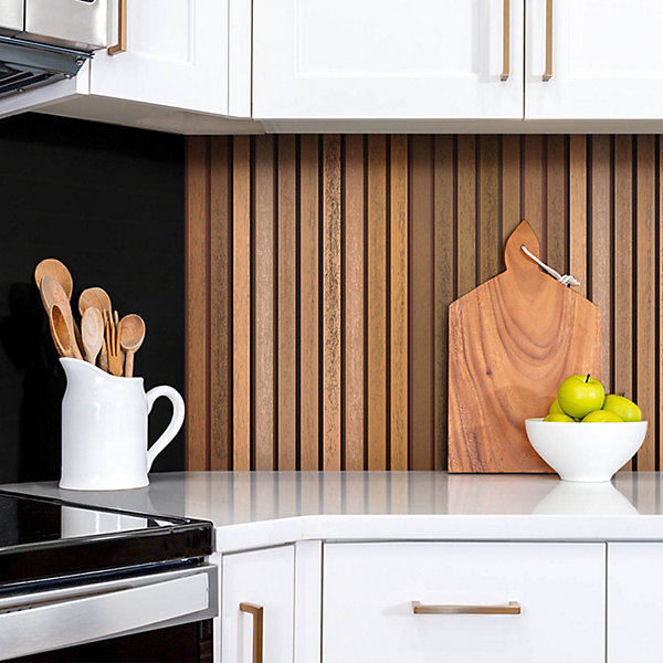 Panneau autocollant Tulup 100x50 cm Lattes de bois 1 pcs