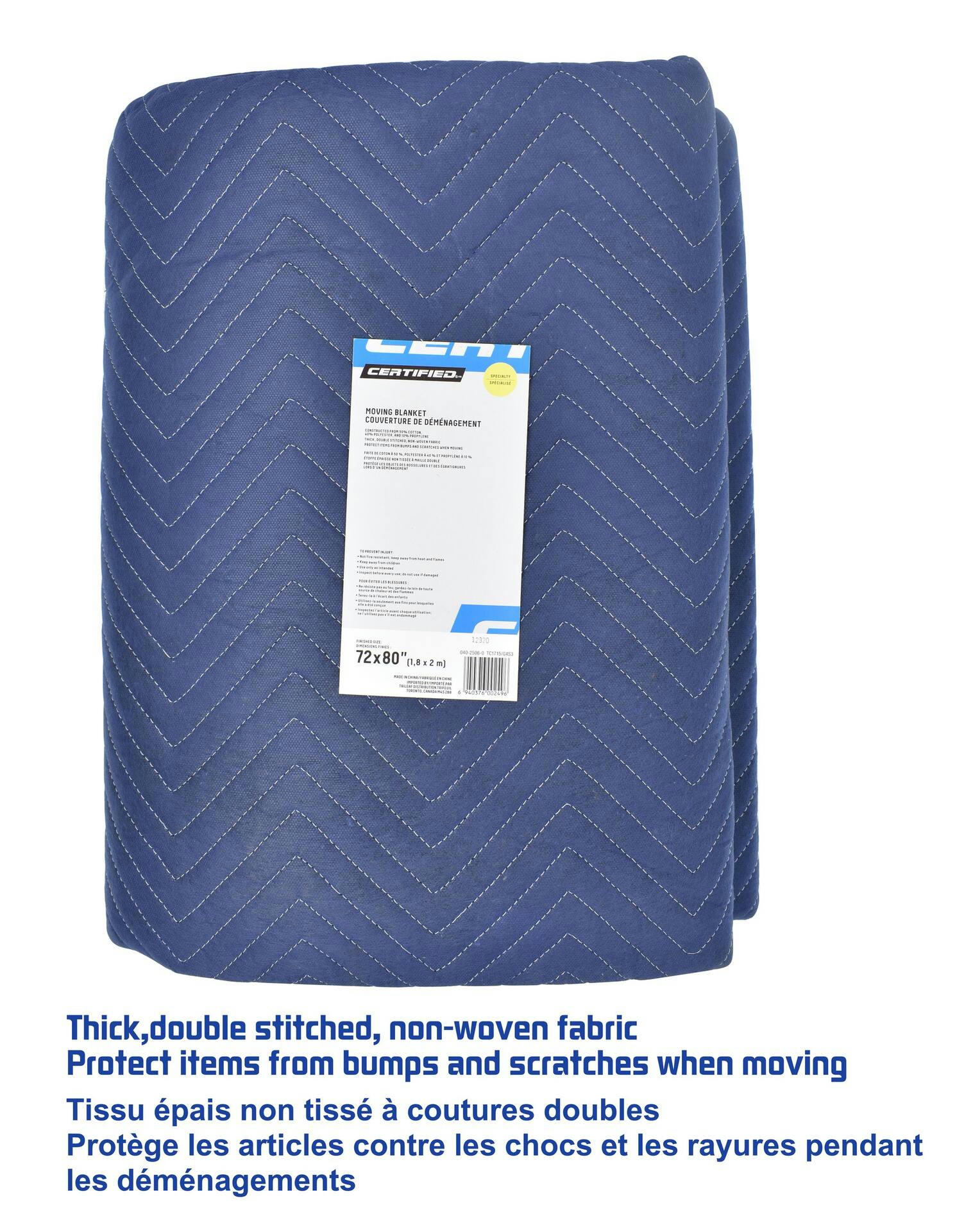 Certified Moving Blanket, 72-in x 80-in