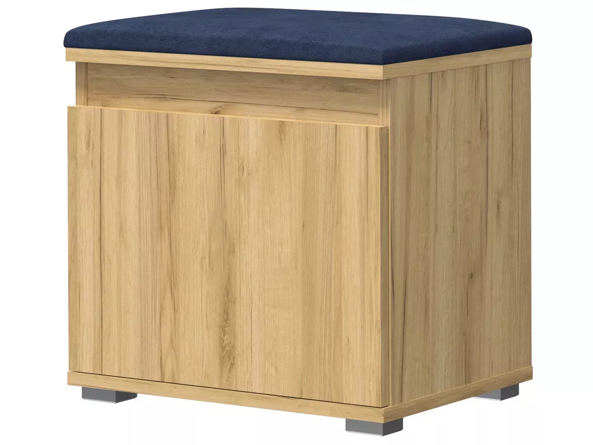 Minimalistyczna szafka na buty dąb craft   granat - Zylo