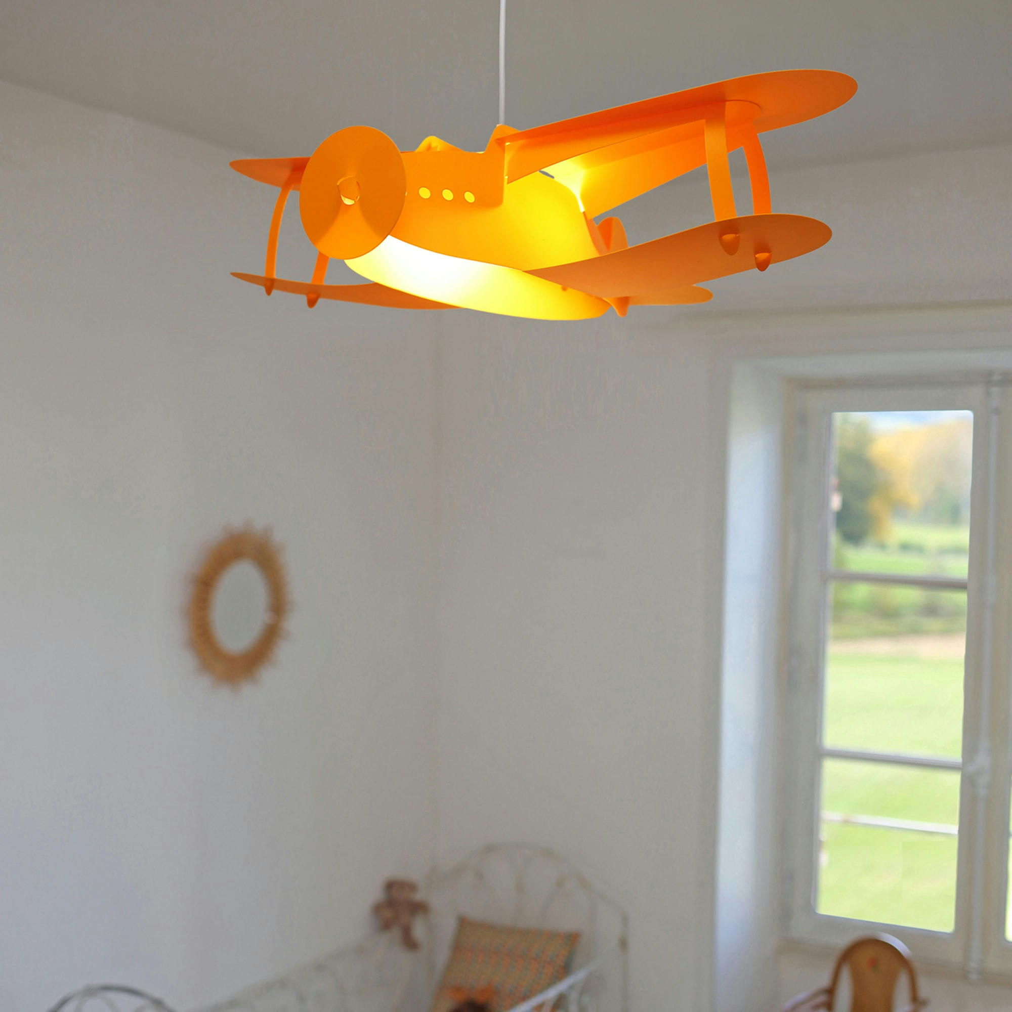 - Suspension enfants Avion Orange 50cm