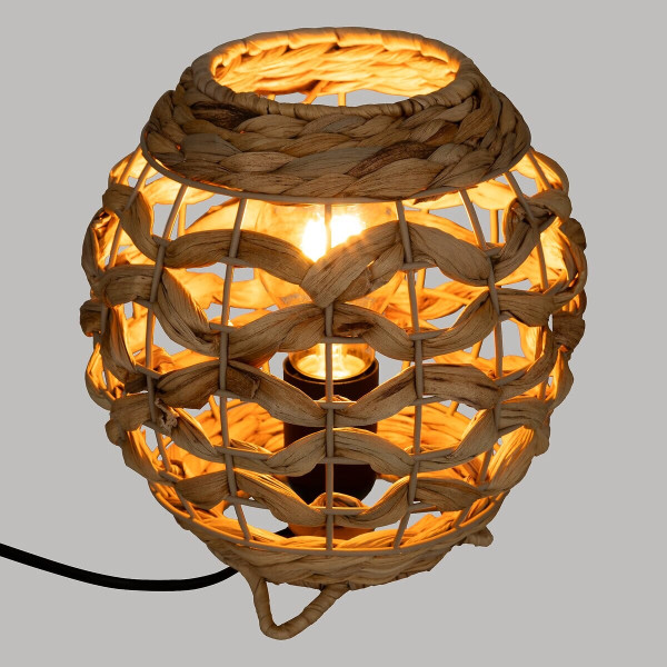 LAMPA STOŁOWA Sand 20 cm żelazo i hiacynt wodny AŻUROWA