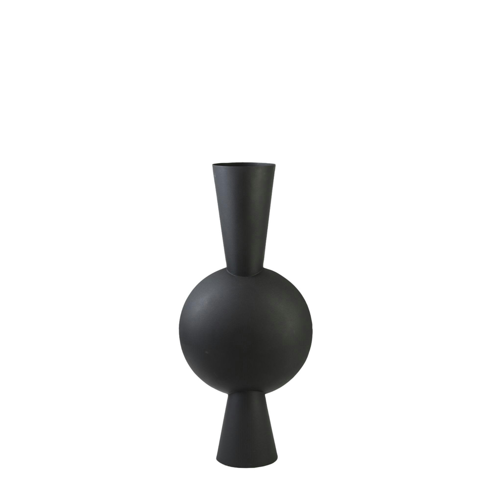 KAVANDU - Vase métal noir 37.5x22x81cm