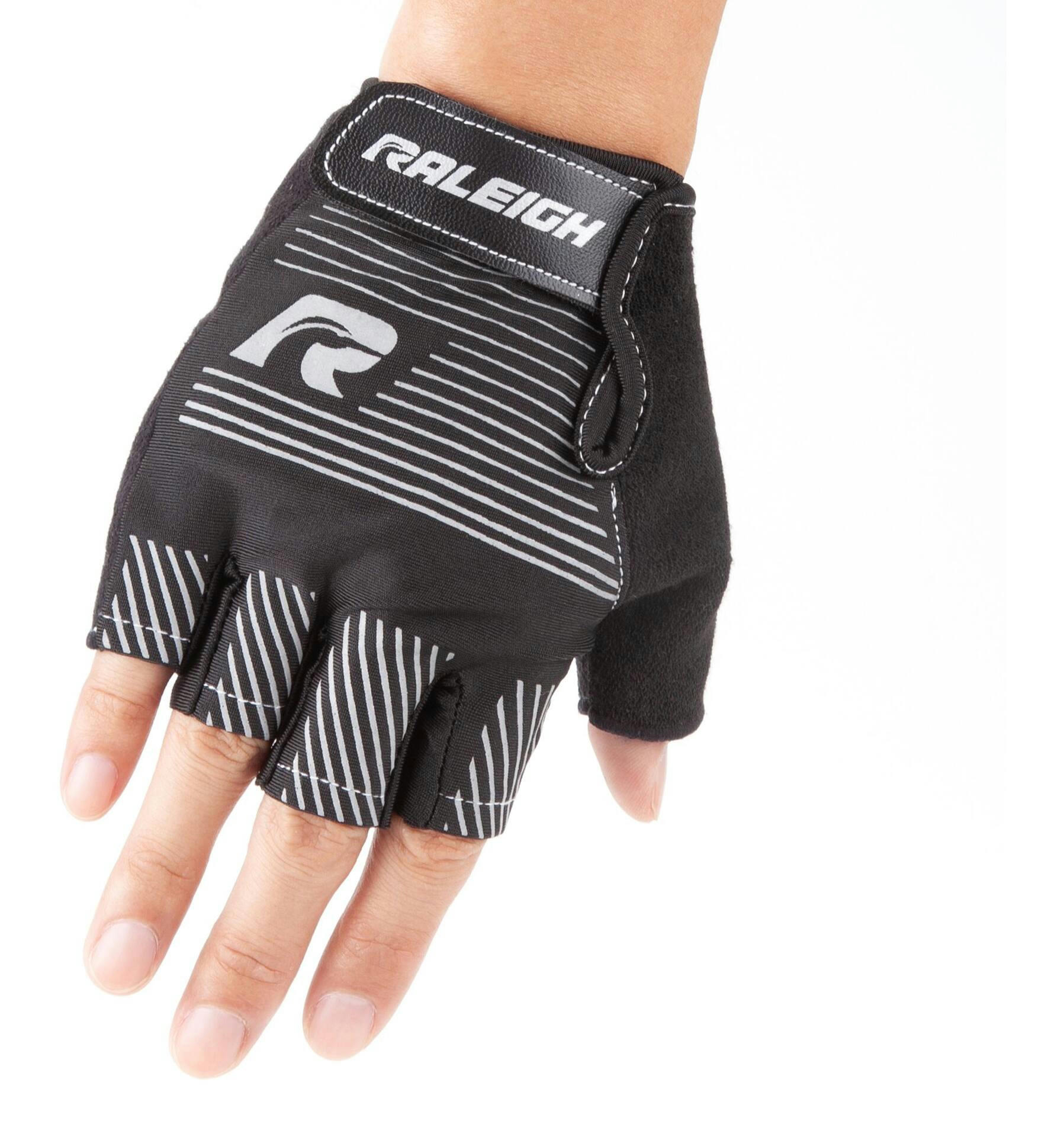 Raleigh High-Visibility Cyling/Bike Gloves, Black