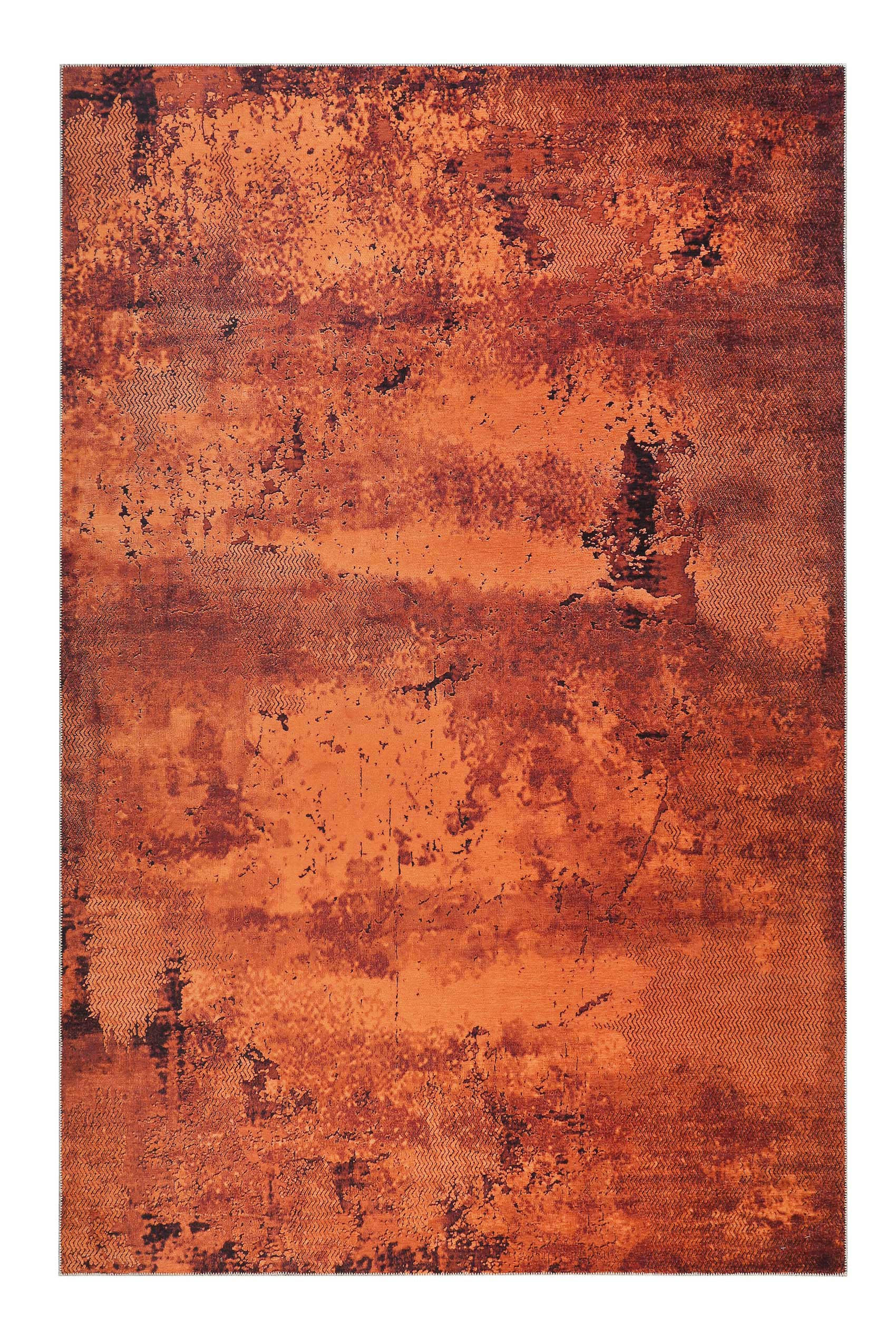 RADIATE - Tapis plat inspiration vintage tons de rouille 130x190