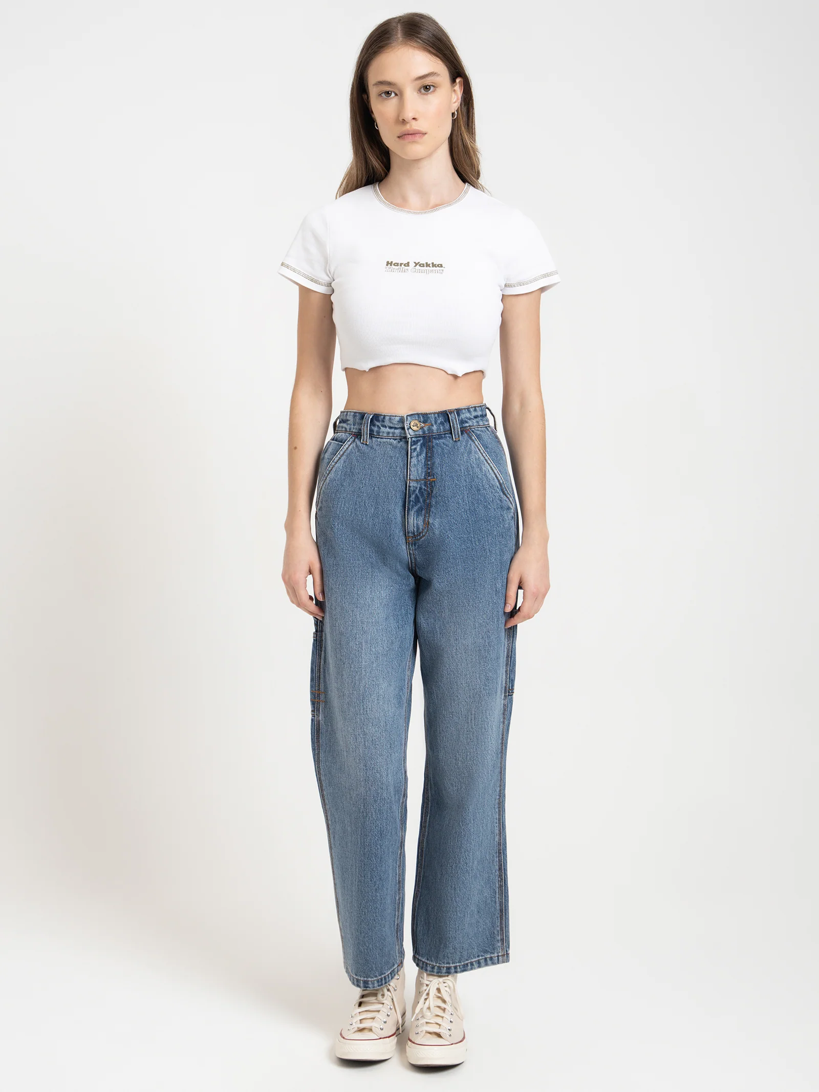 Hard Yakka Double Double Baby Crop T-Shirt