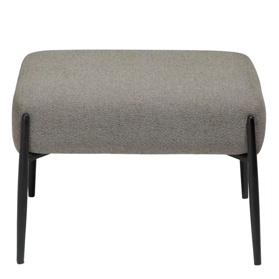 Hioshop Glam Dan-Form poef boucl&eacute; lichtbruin