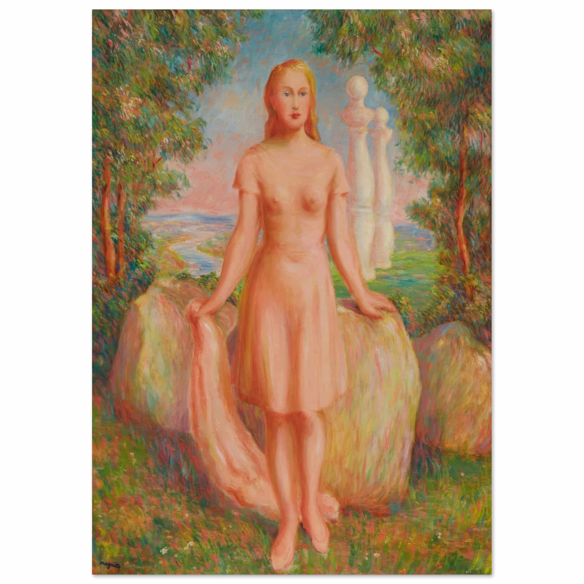 Artfulprints René Magritte - Le traite des sensations  poster A4 21x29.7 cm