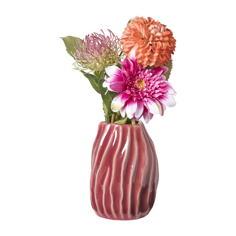 Vaas gedraaid - rood - &Oslash;13.4x17 cm