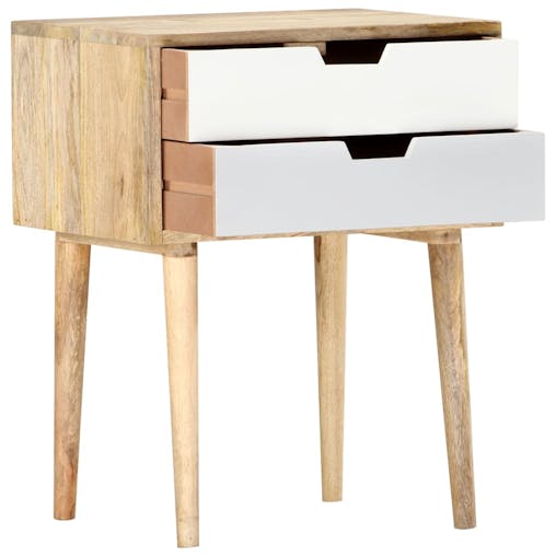 NNEVL Bedside Cabinet 47x35x59 cm Solid Wood Mango