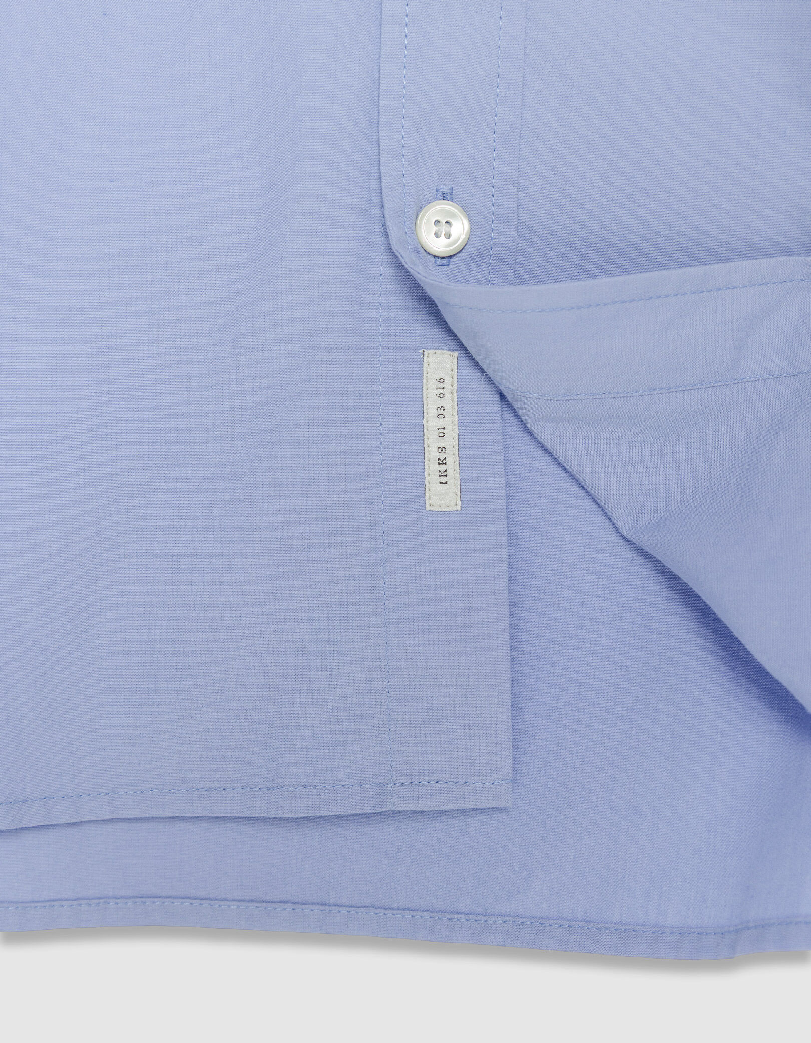 Chemise loose bleue unie coton bio Homme