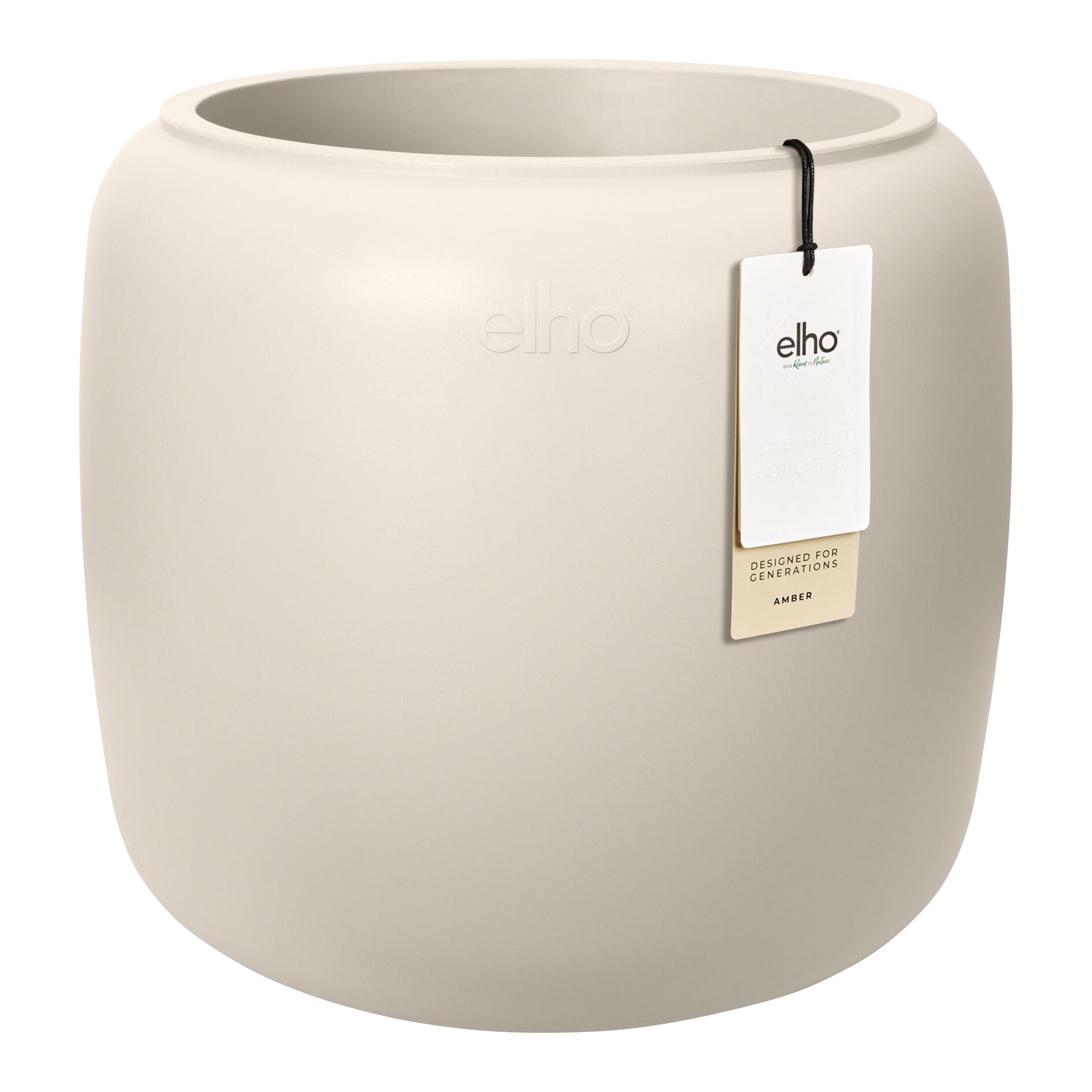 Elho Amber Beads Small 40 - Linnen wit - L 39 x B x H 35 cm - Binnen e