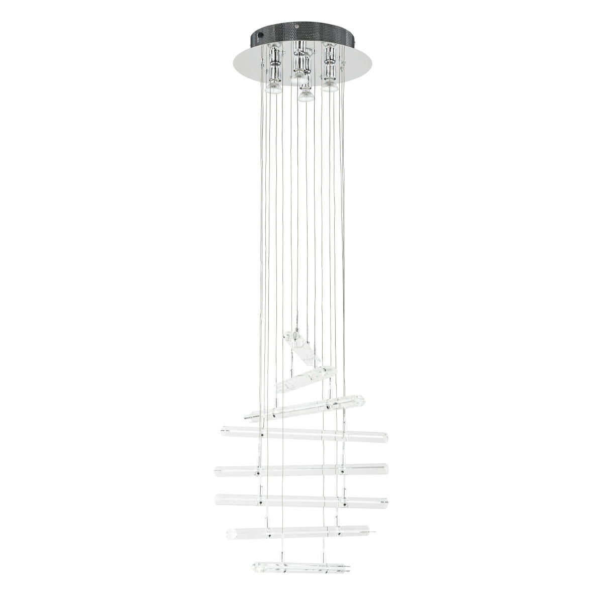 Lampa wisząca chromowana przezroczysty Spyro 20xGU10x50W Italux