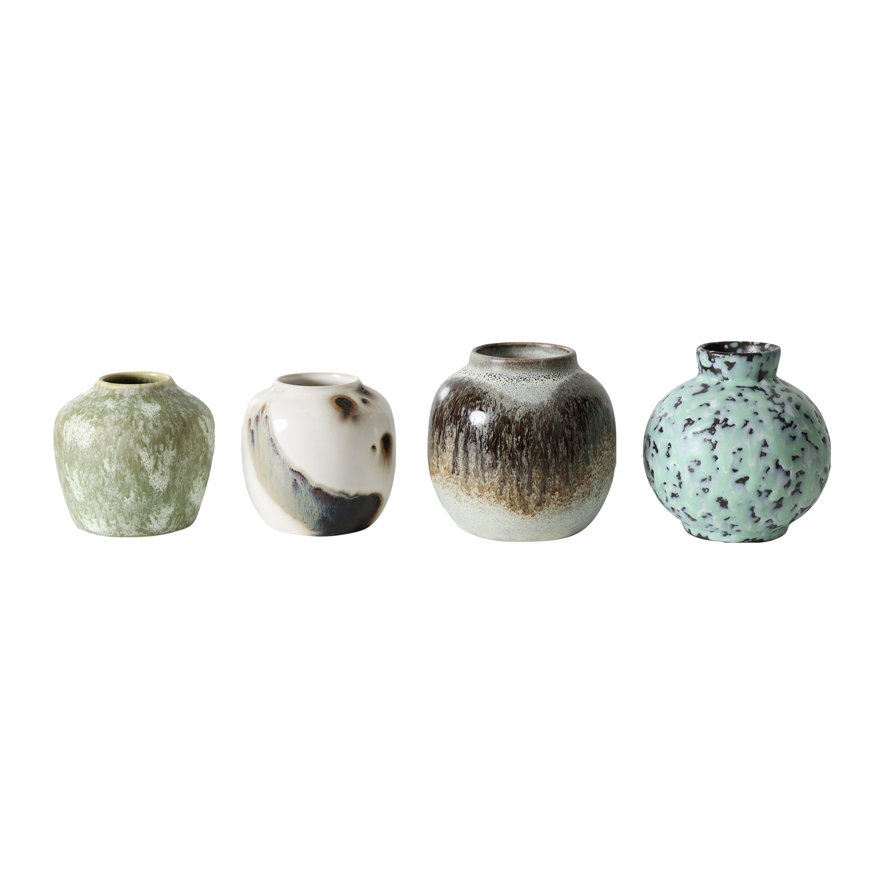 HKliving 70's Ceramics Vaas Set van 4 - Canyon