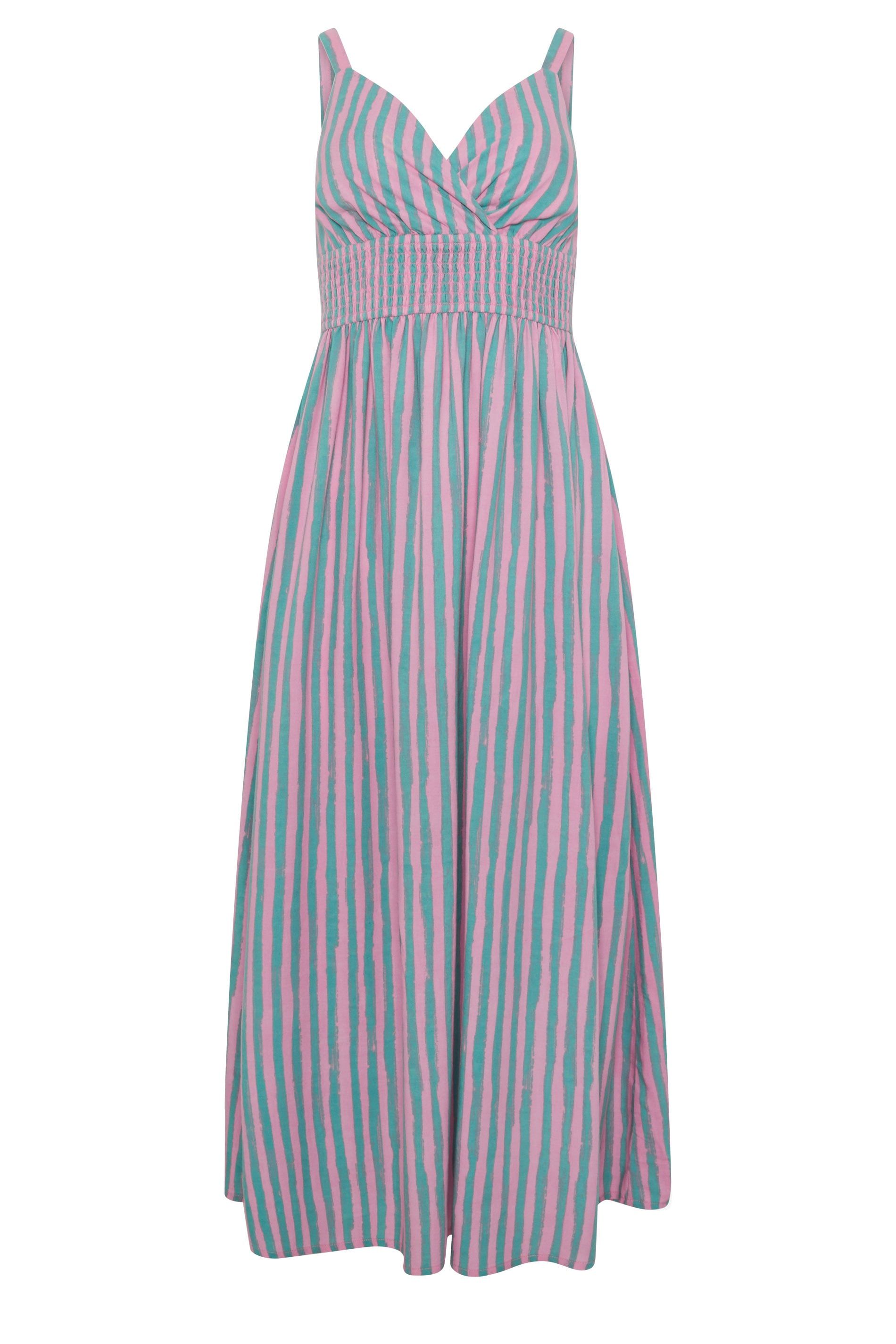 PixieGirl Petite Stripe Wrap Maxi Dress
