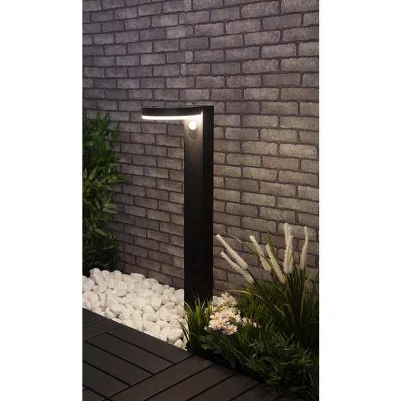 LED-Solarleuchte »Zayn«, H: 60 cm, 500 lm, 3000 K, schwarz, mit Bewegungssensor