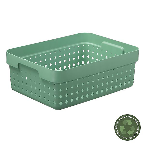 Corbeille de rangement élégante pour salle de bain M - Vert
