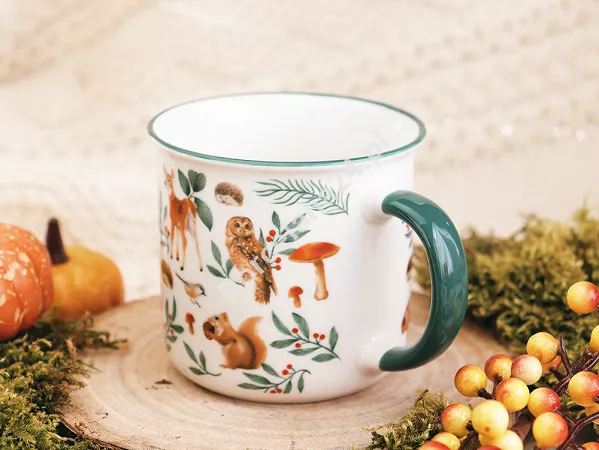 Kubek z rantem 0,4 L Altom Design - Leśne zwierzęta 07.K.3052