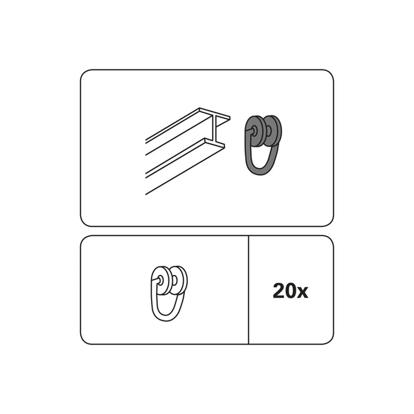 Rollringe, Metall, silberfarben