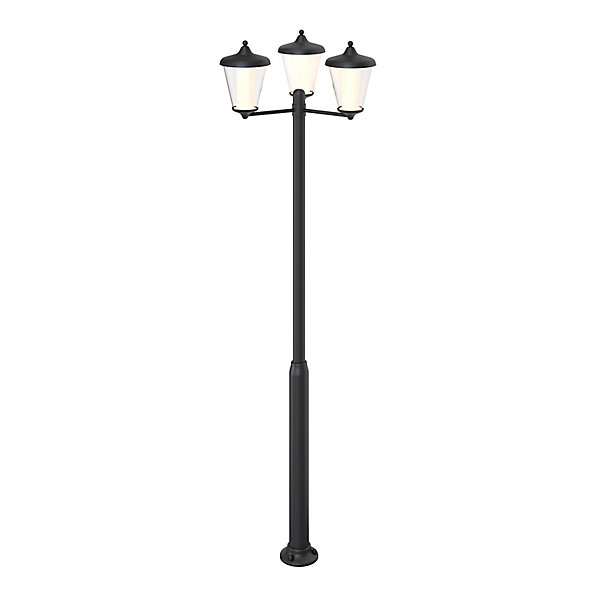 Lampadaire LED intégrée Haro 3000lm 33W IP44 GoodHome gris anthracite