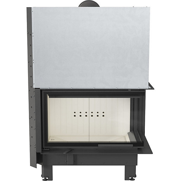 Insert cheminée MBO 15 BS vitre à droite ouverture relevable   4 bouches recuperateur