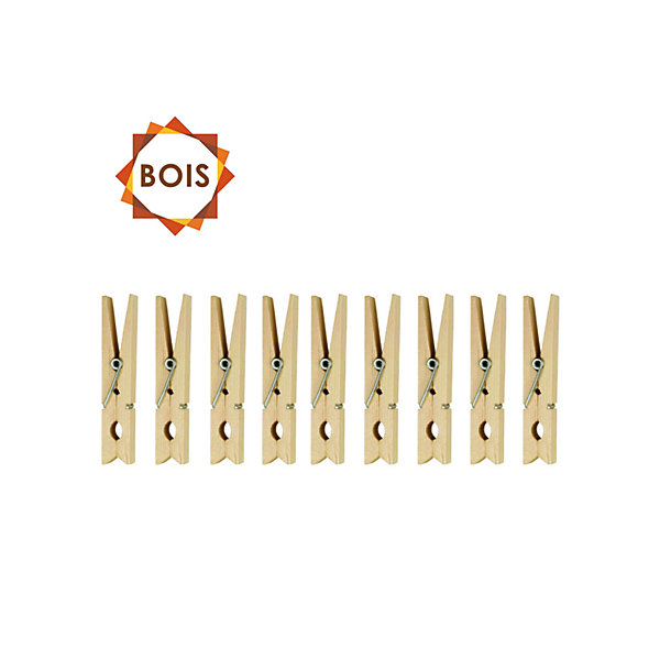 Lot de 120 pinces àlinge en bois MSV