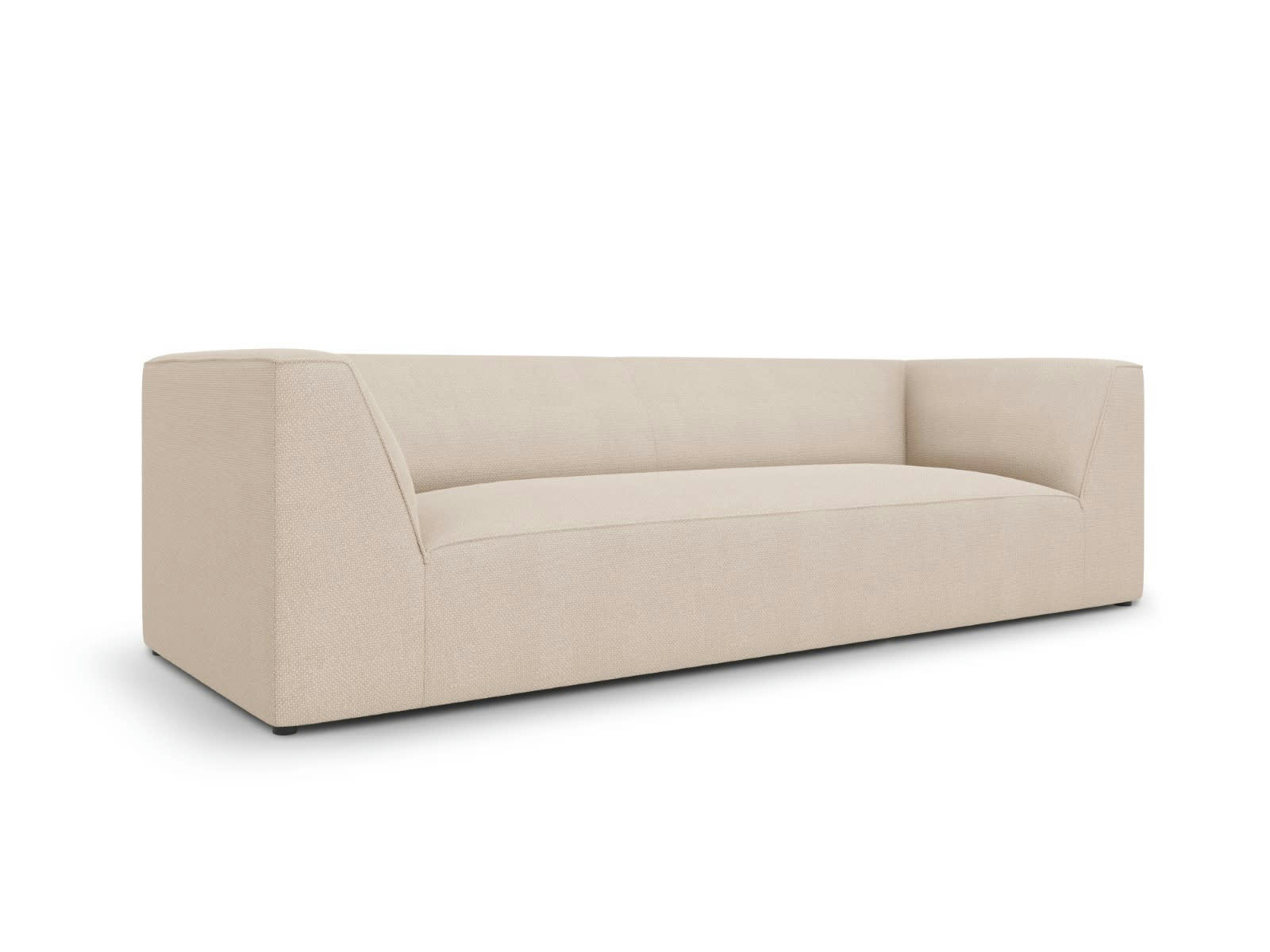 RUBY - Canapé 3 places en tissu structurel beige