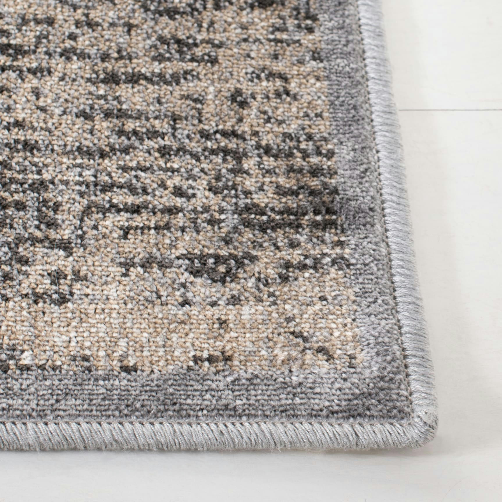 ATLAS - Tapis de salon interieur en gris charbon & gris, 160 x 231 cm