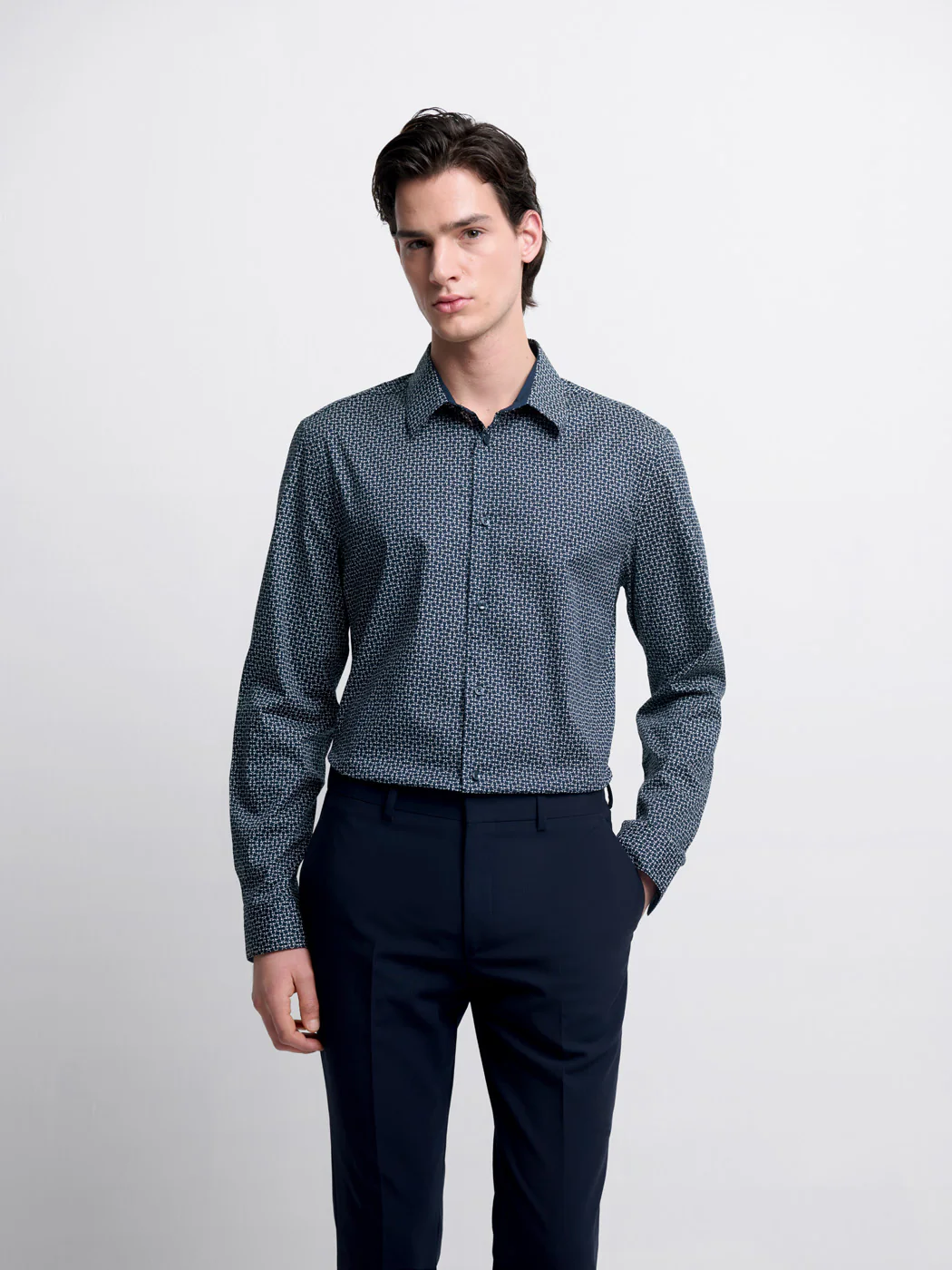 Chemise slim à motifs