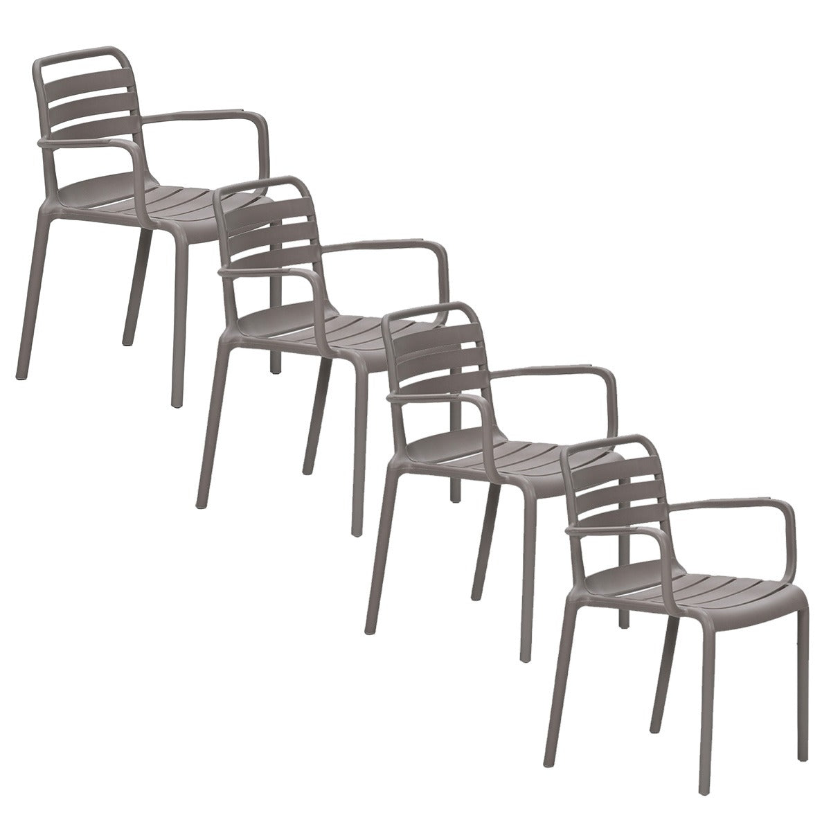 Garden Impressions tuinstoel Moos taupe - 4 stuks