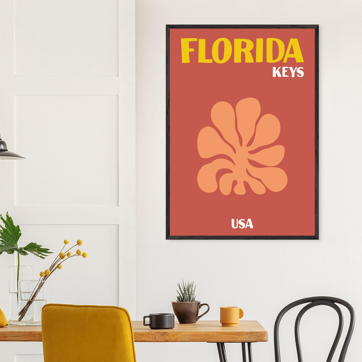 Artfulprints Poster USA - Florida Keys  - 70x100 cm - Terracotta