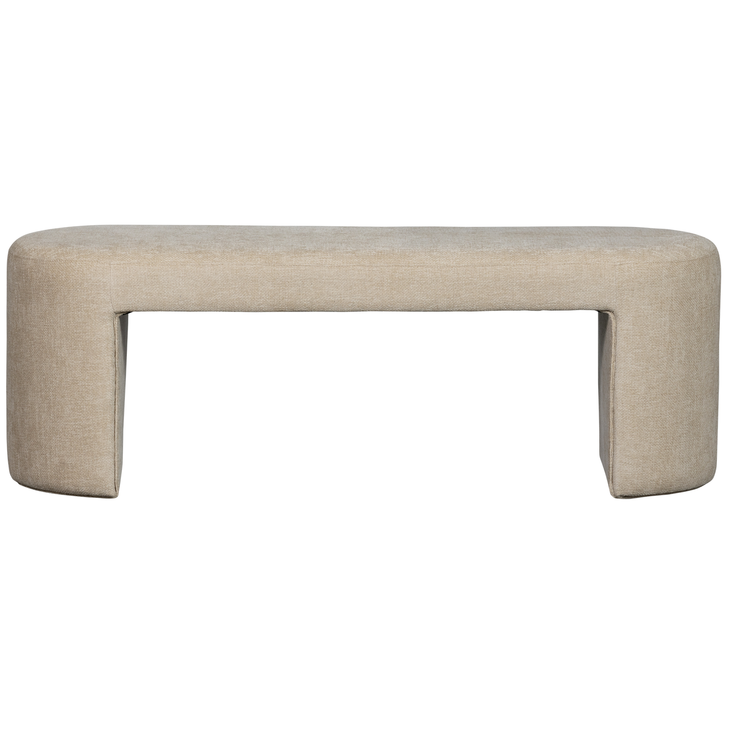 WOOOD bankje Jacob - Chenille - Naturel - 46x130x46