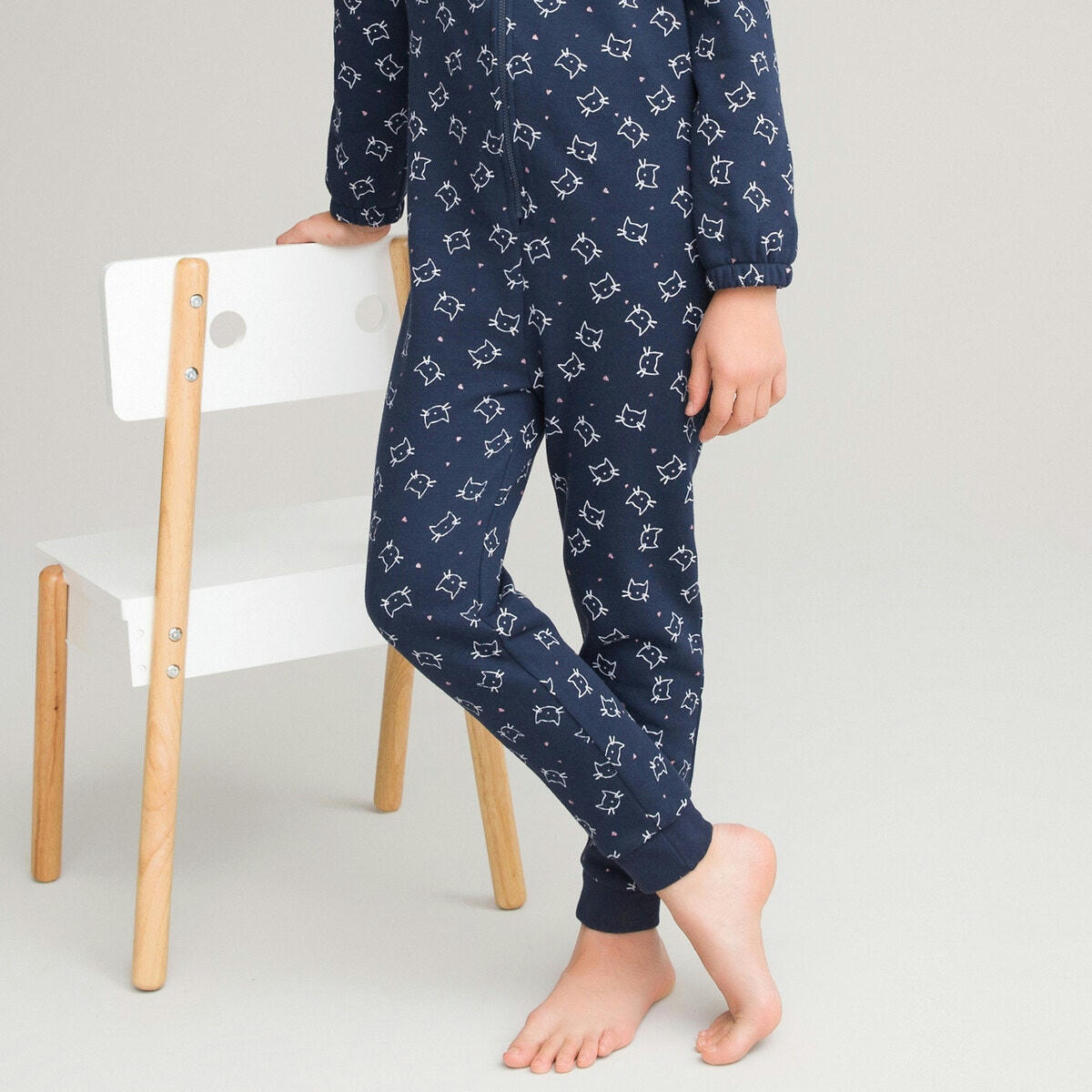 Surpyjama en molleton imprimé chat