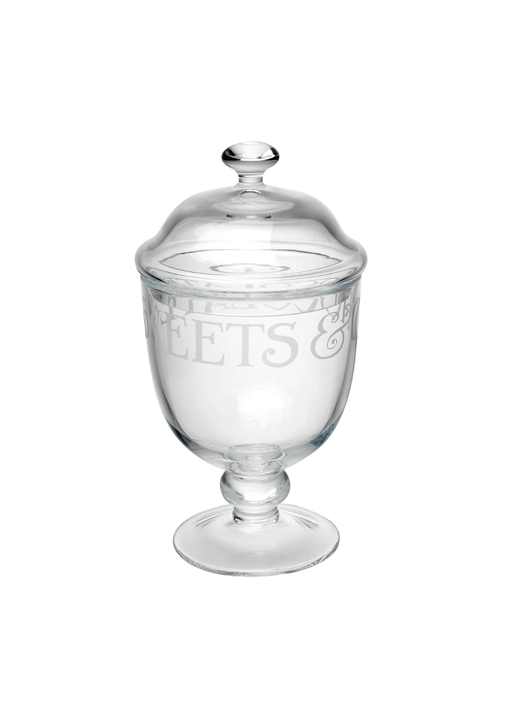 Black Toast Crystal Glass Sweetie Jar